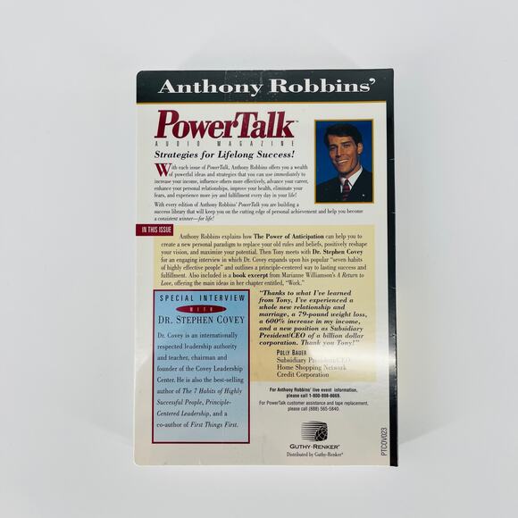 Tony Robbins Power Talk Audio Magazine The Power of Anticipation Cassettes - New - Picture 7 of 9